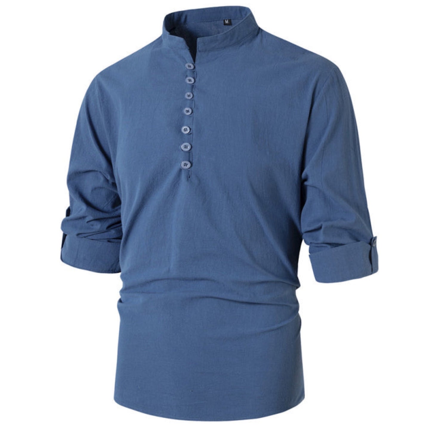 Slim Fit Collared Half Button Shirt