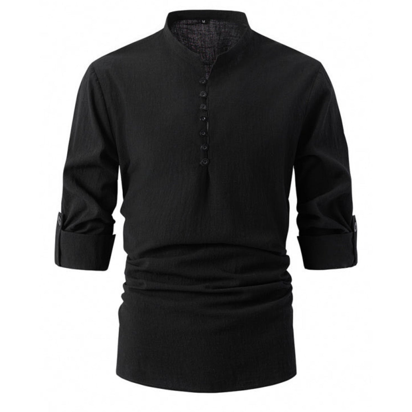 Slim Fit Collared Half Button Shirt