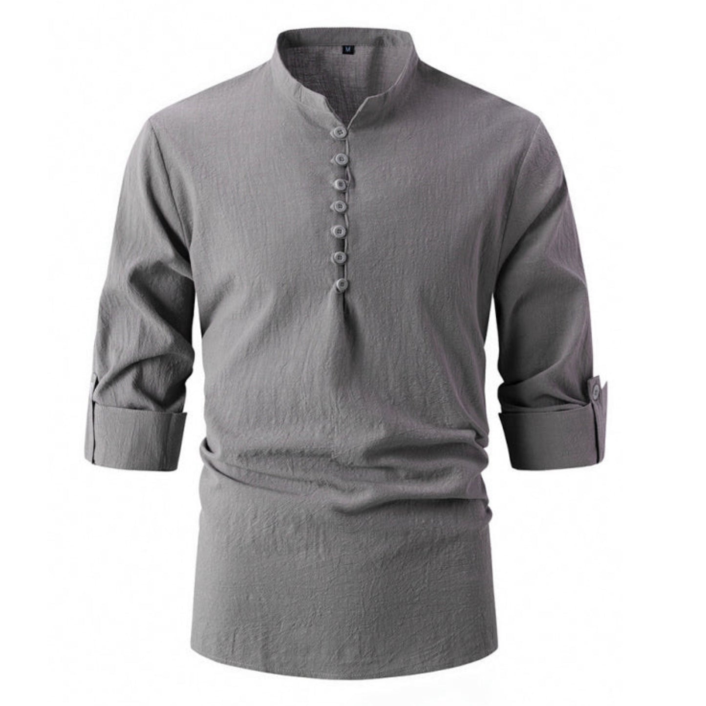 Slim Fit Collared Half Button Shirt