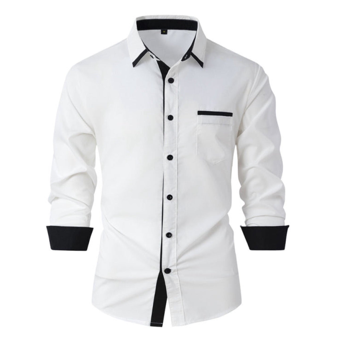 Color Block Button Up Shirt