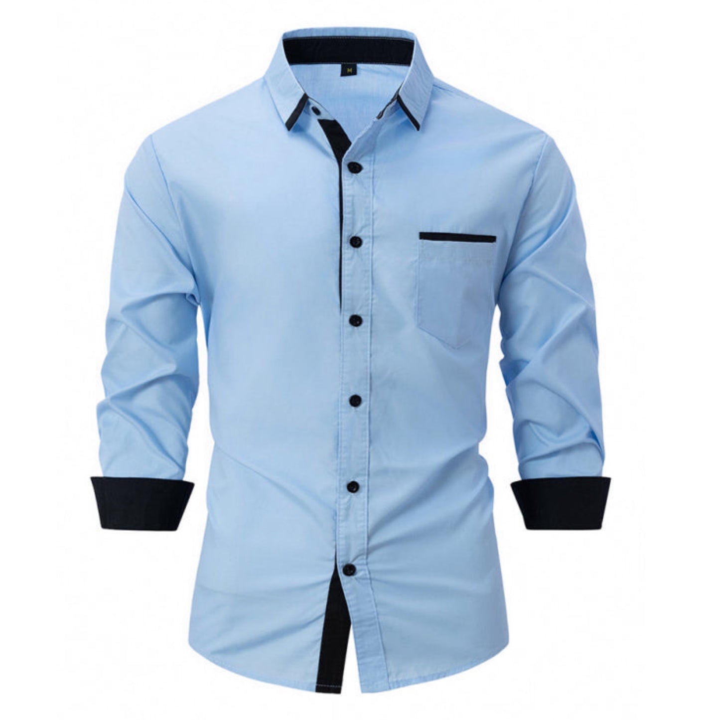 Color Block Button Up Shirt