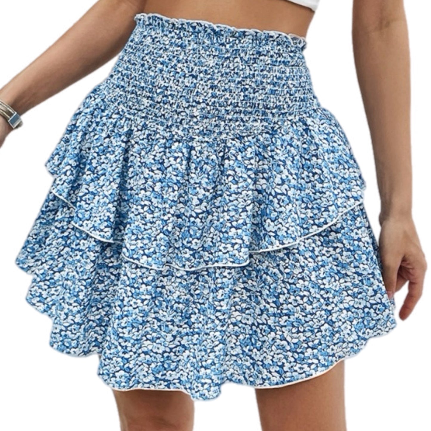 Floral Ruffle Skirt