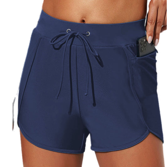 Drawstring Swim Shorts With Pockets