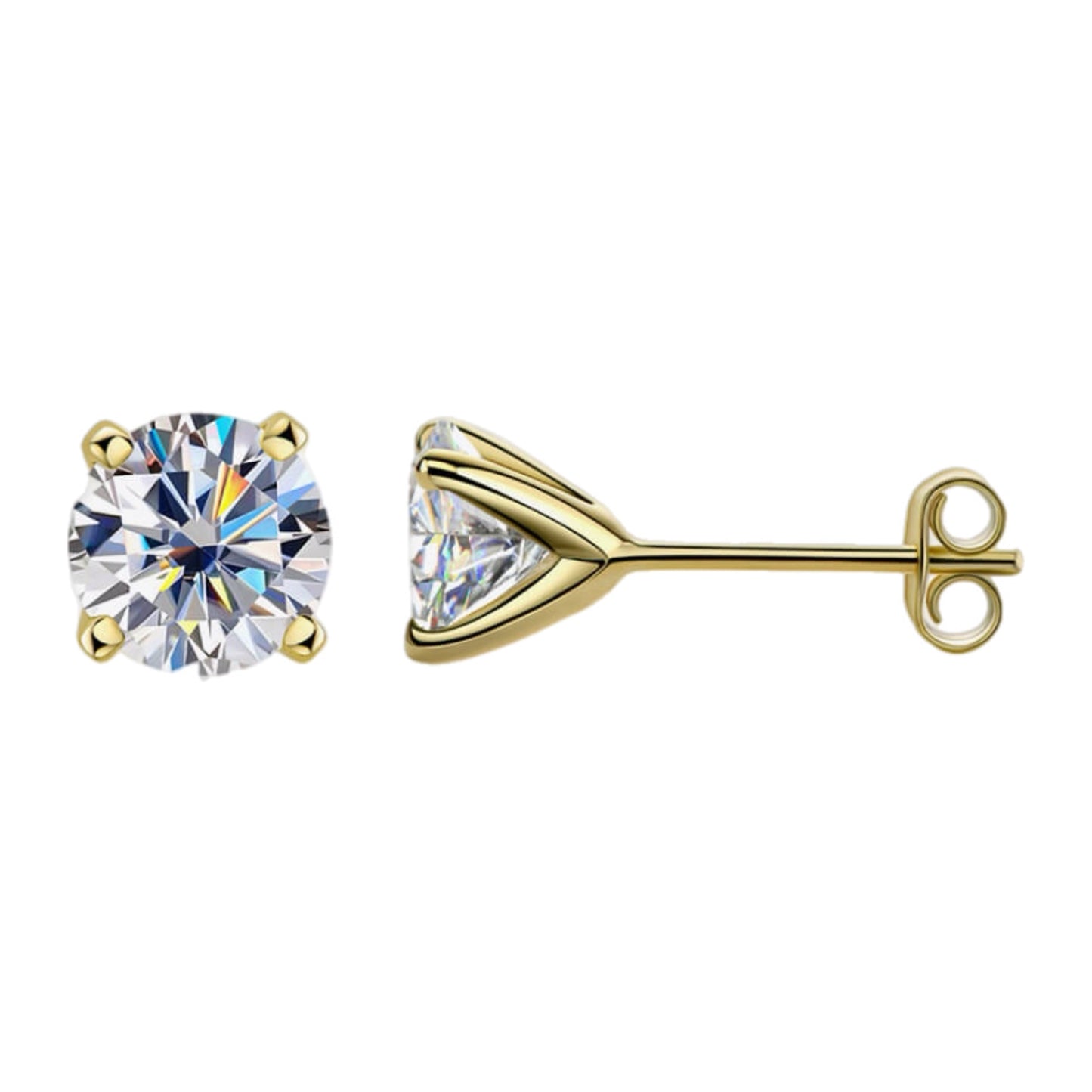 1 Carat Moissanite Stud Earrings