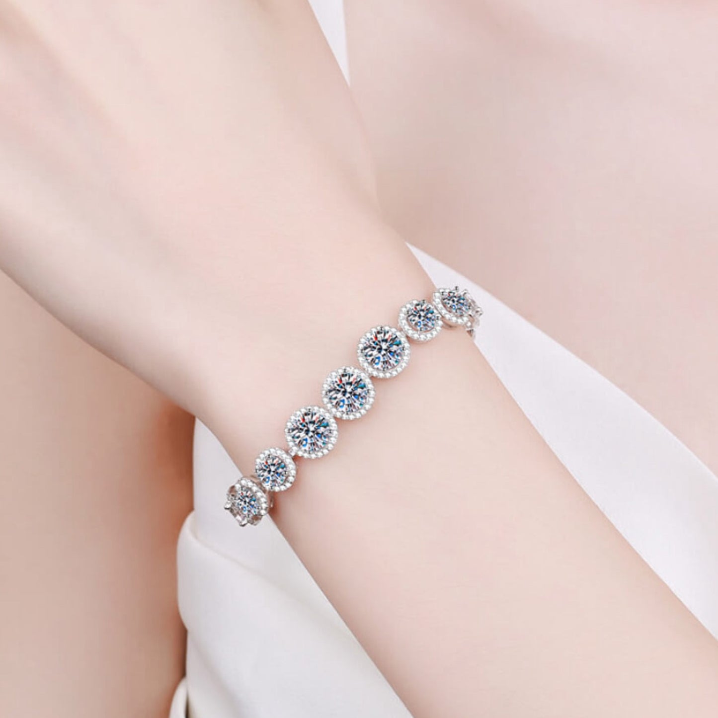 10.4 Carat Moissanite Bracelet