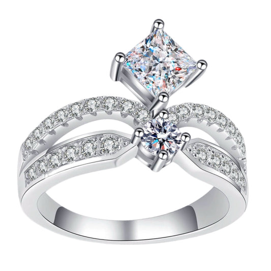 Moissanite Crown Ring