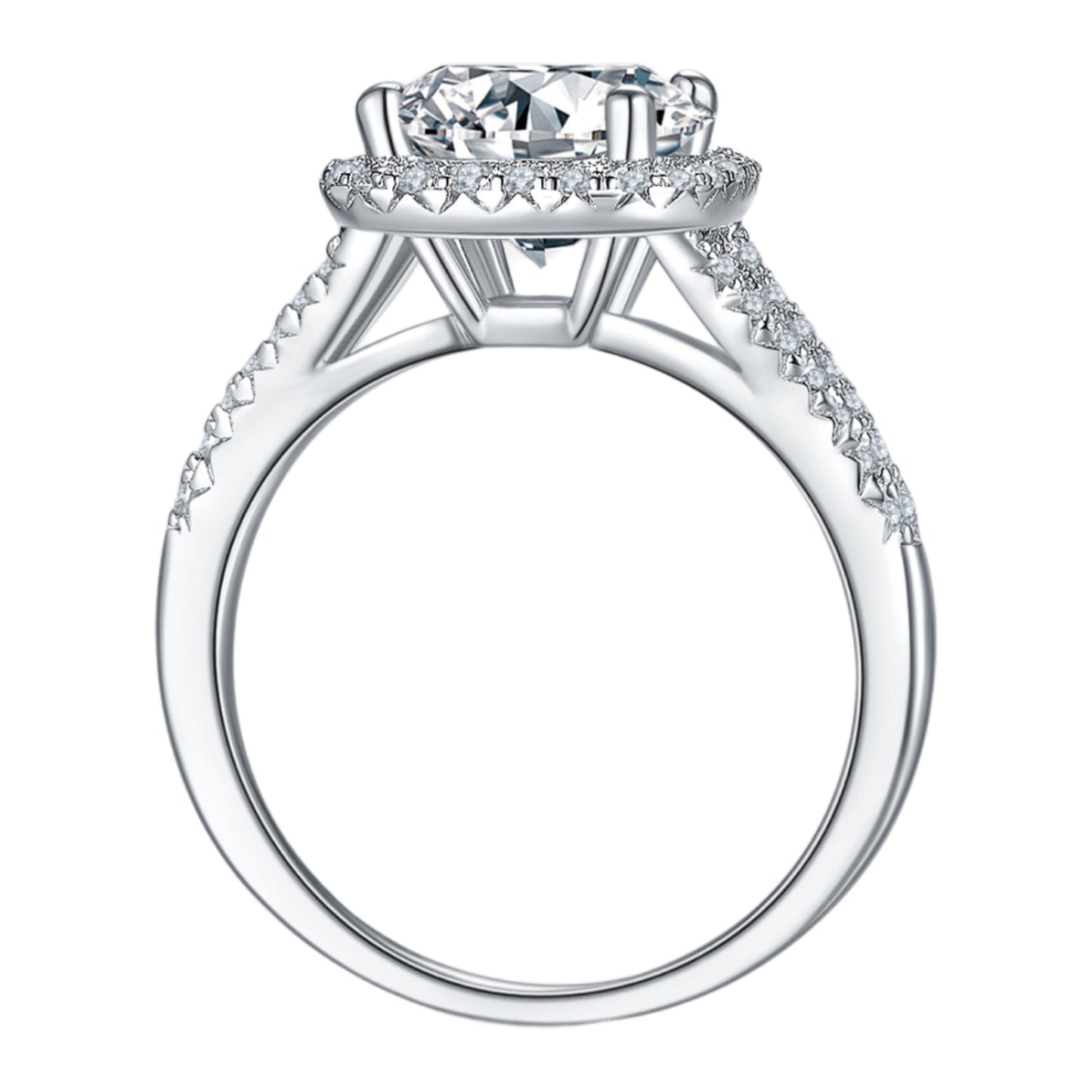 3 Carat Moissanite Halo Ring