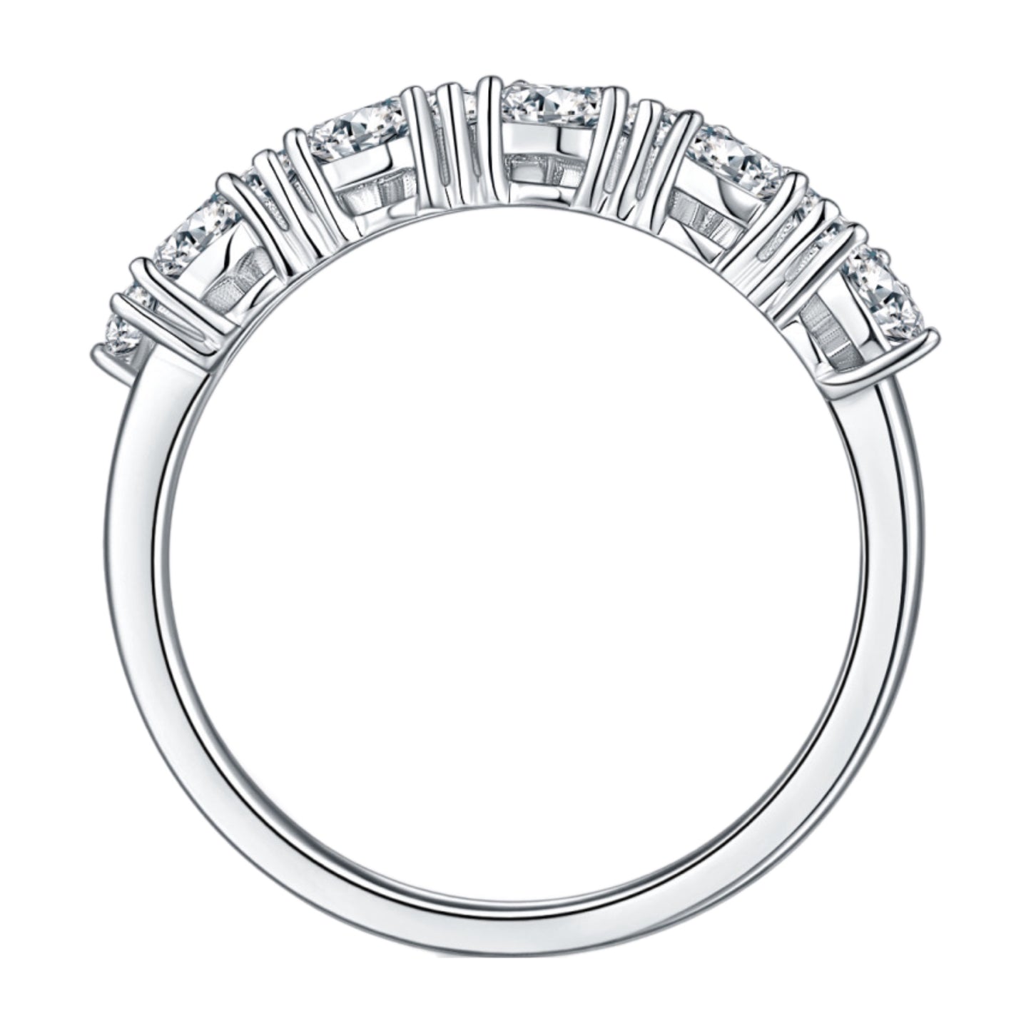 1 Carat Moissanite Half-Eternity Ring