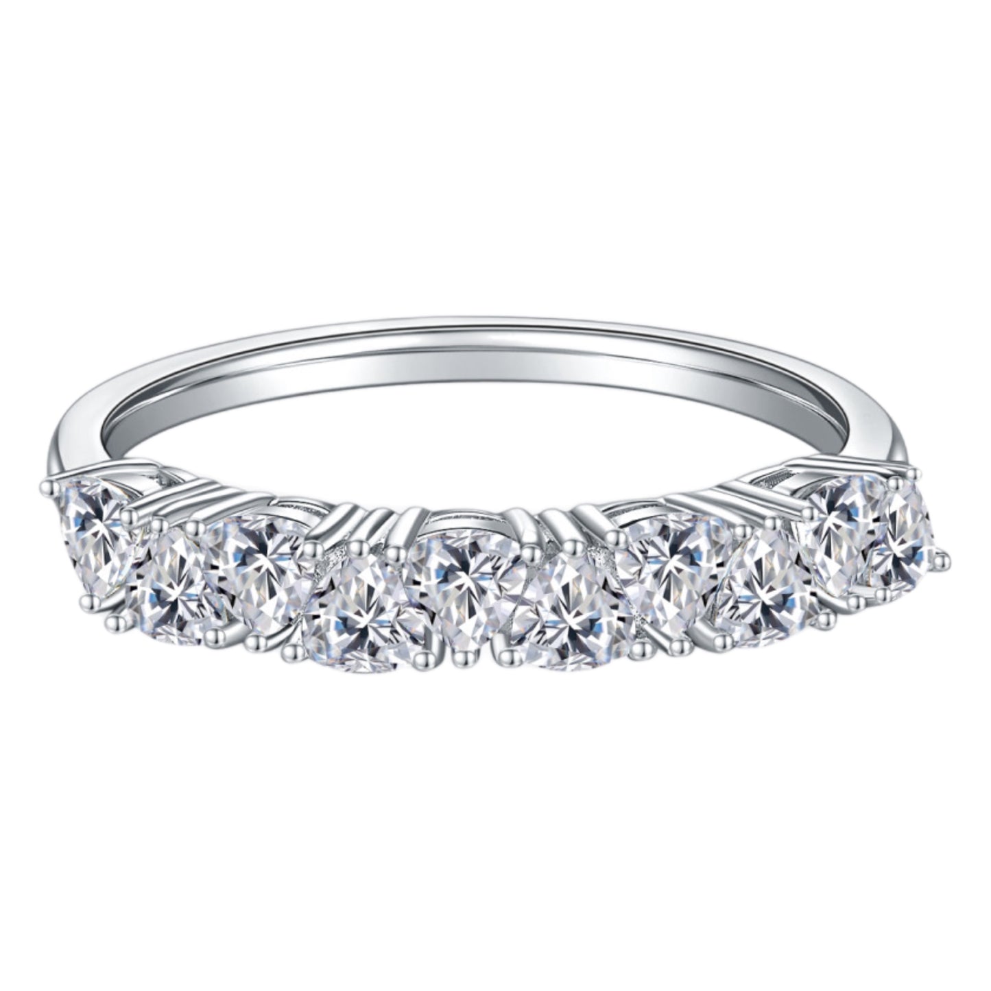 1 Carat Moissanite Half-Eternity Ring