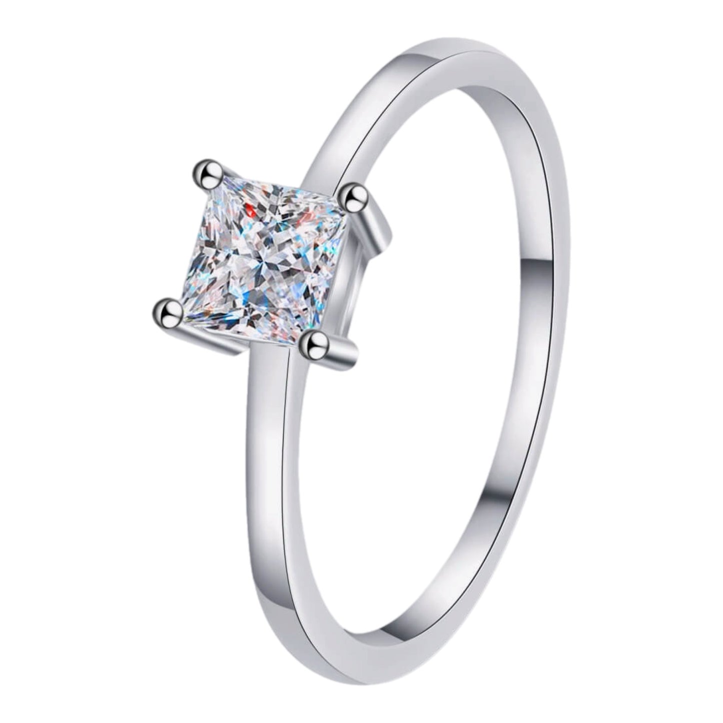 Sterling Silver Moissanite Ring