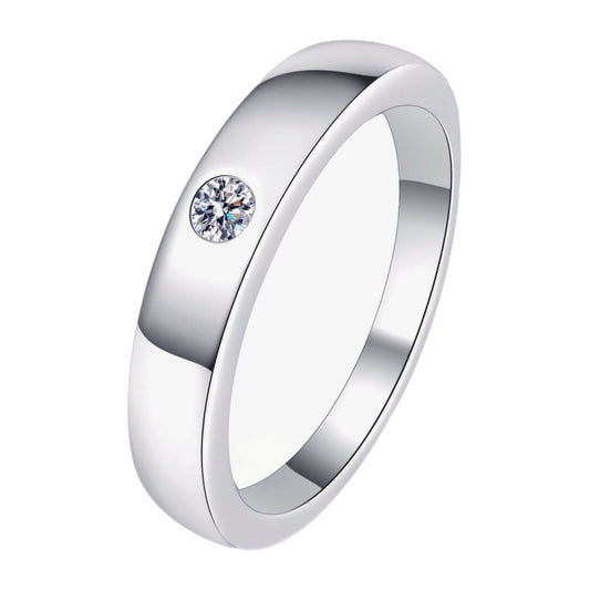 Moissanite Sterling Silver Ring