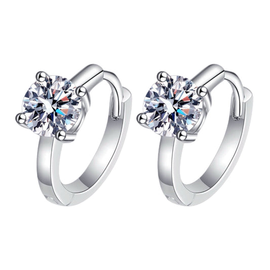 Moissanite Huggie Earrings