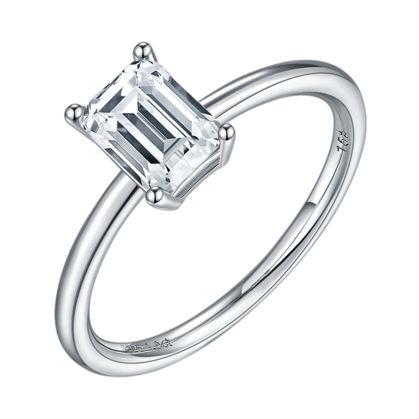 1 Carat Moissanite Sterling Silver Ring