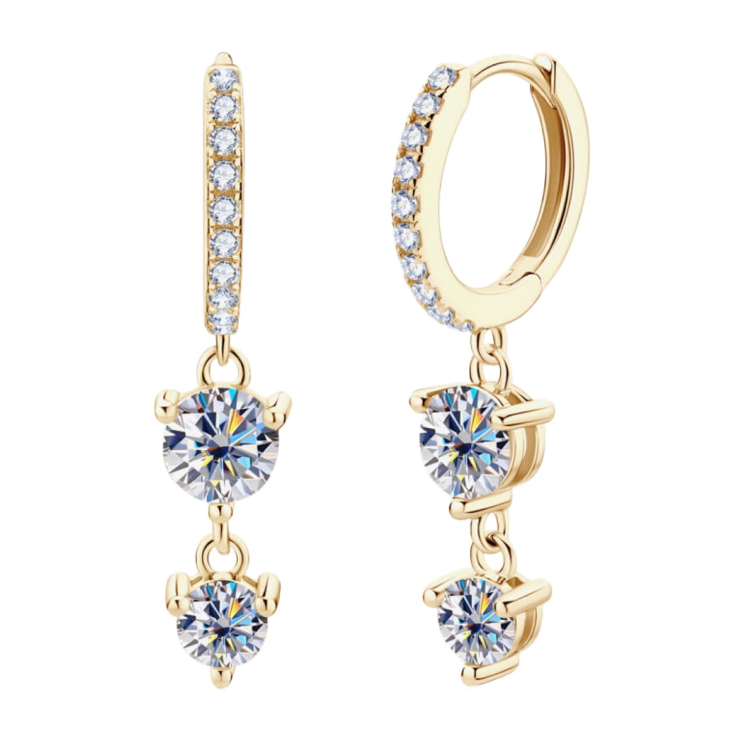 Moissanite Drop Earrings