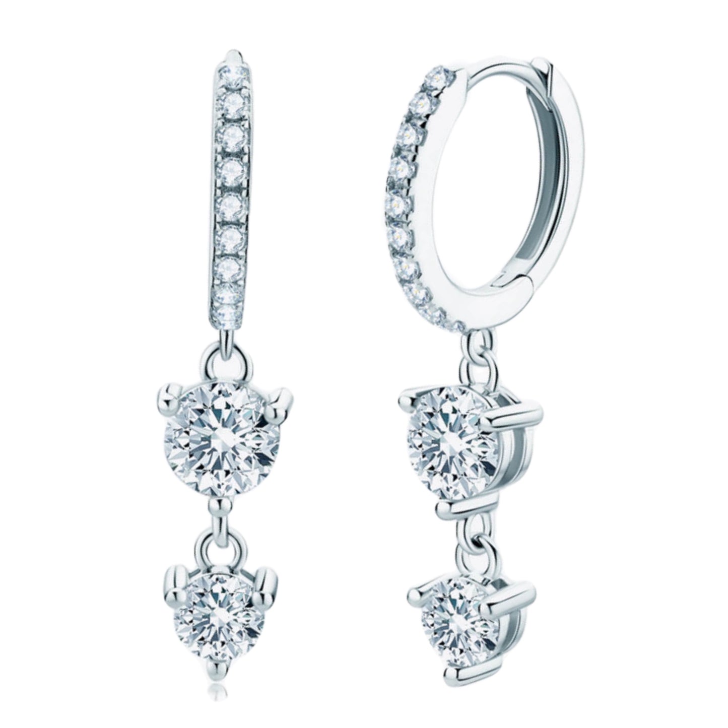 Moissanite Drop Earrings