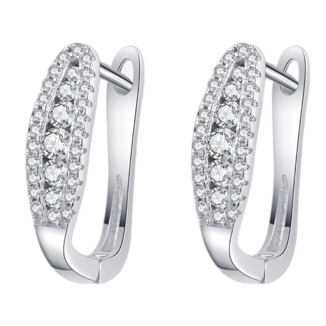 Luminous Moissanite Hoop Earrings