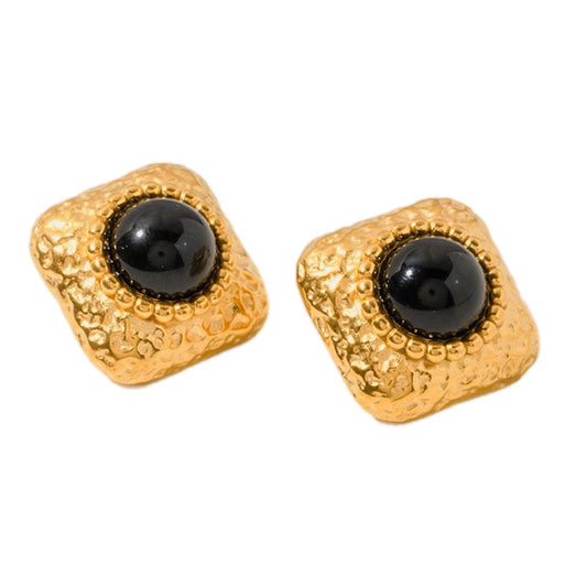 Midnight Luxe Onyx Stud Earrings