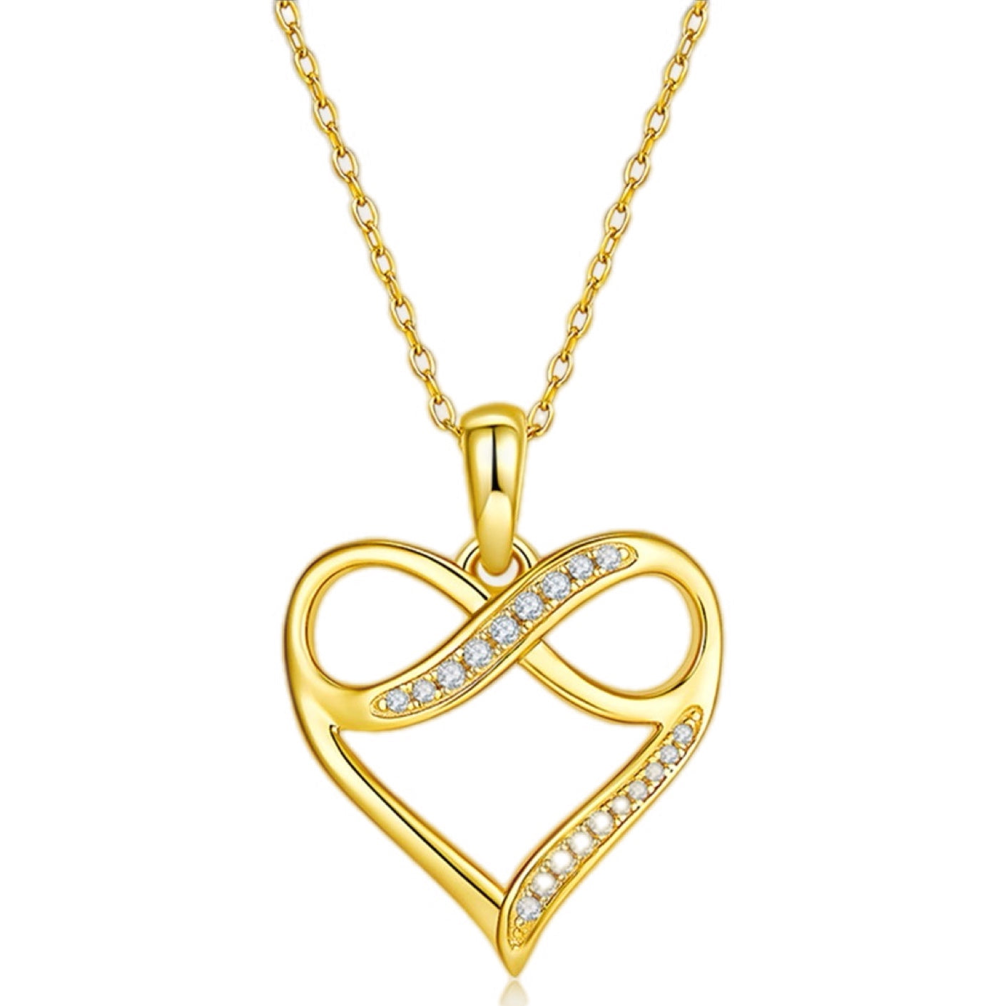 Eternal Devotion Moissanite Heart Pendant Necklace