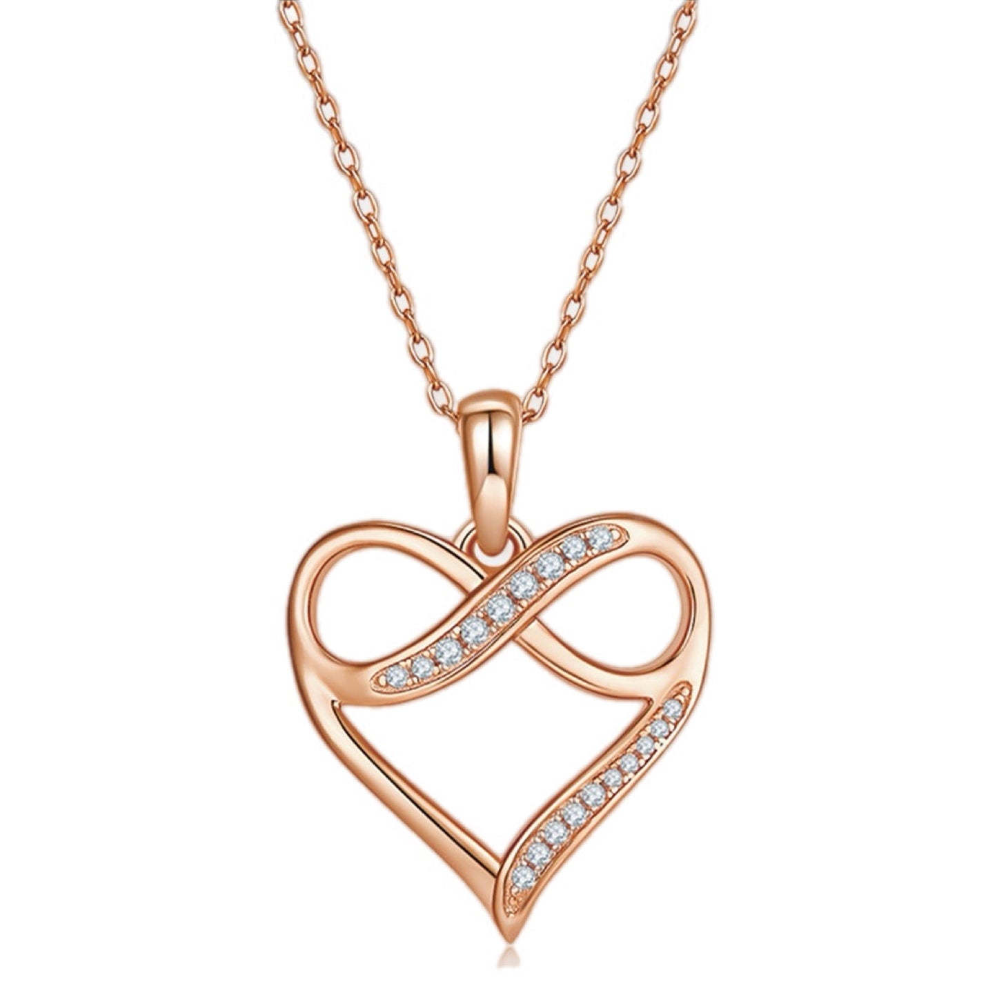 Eternal Devotion Moissanite Heart Pendant Necklace