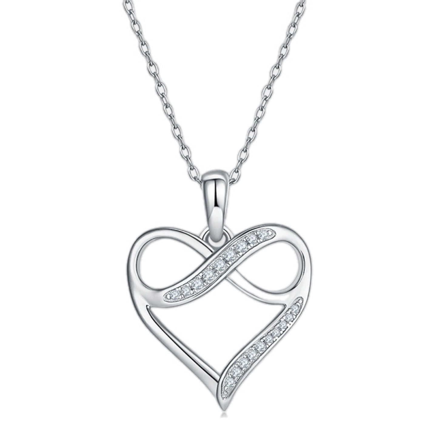 Eternal Devotion Moissanite Heart Pendant Necklace