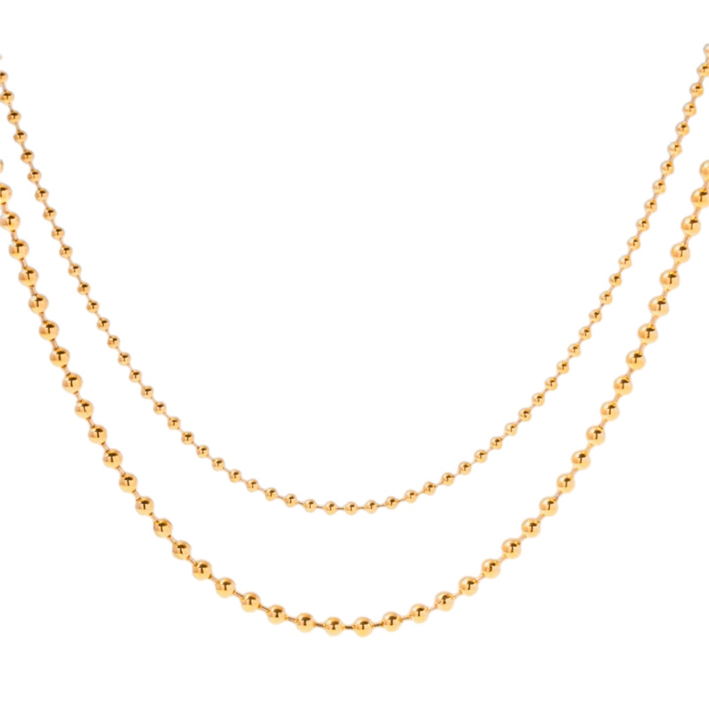 Golden Elegance Layered Bead Necklace