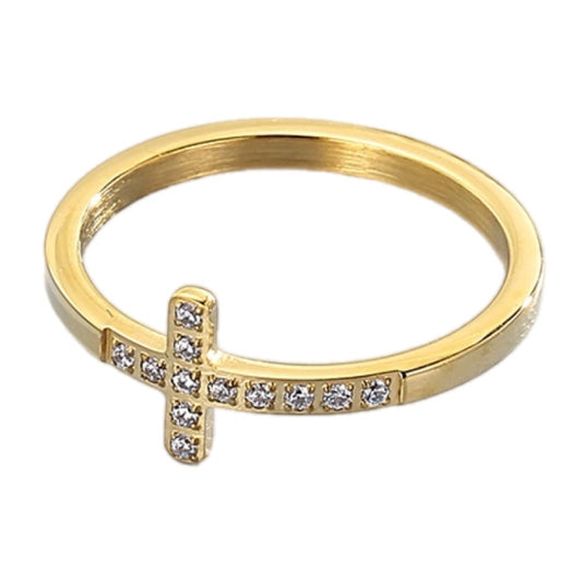 Radiant Faith Zircon Cross Ring