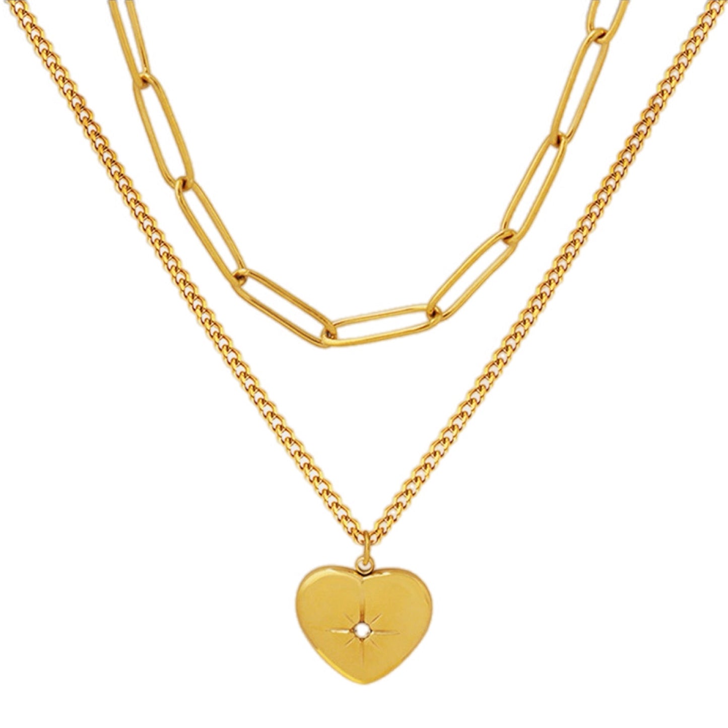 Golden Luminary Heart Necklace