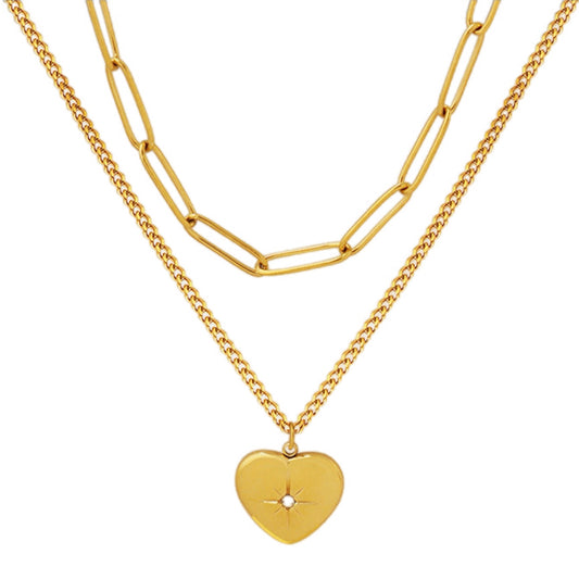 Golden Luminary Heart Necklace