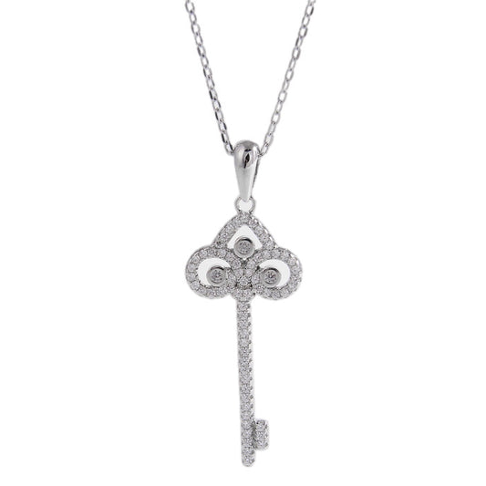 Whimsical Key Of Sparkle Pendant Necklace