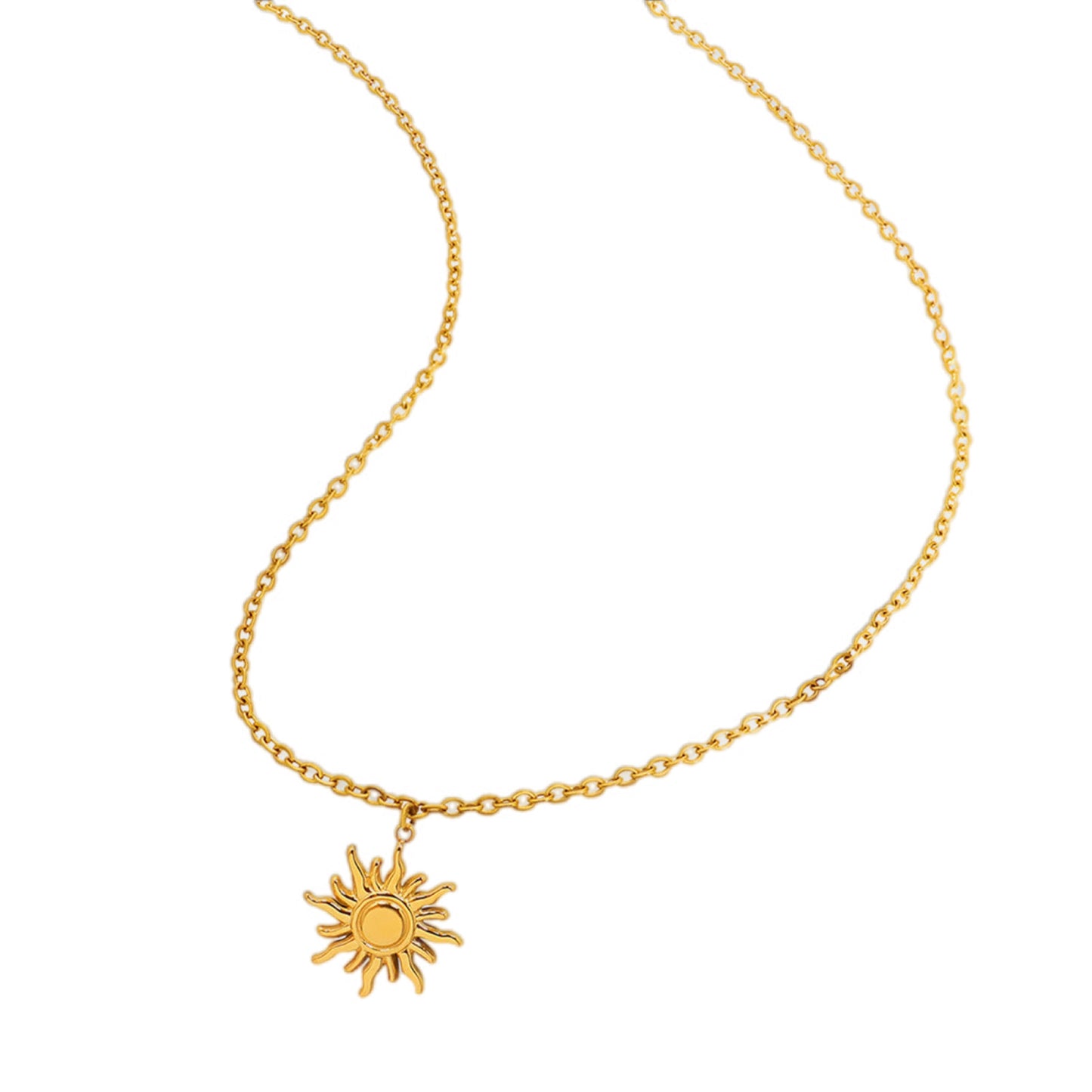 Golden Radiance Sunburst Necklace