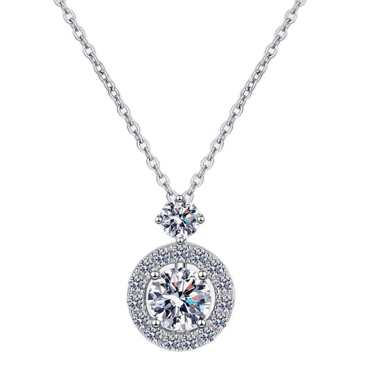 1 Carat  Moissanite Elegance Pendant Necklace