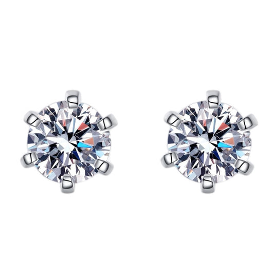 Luminous Solitaire 1 Carat Moissanite Studs