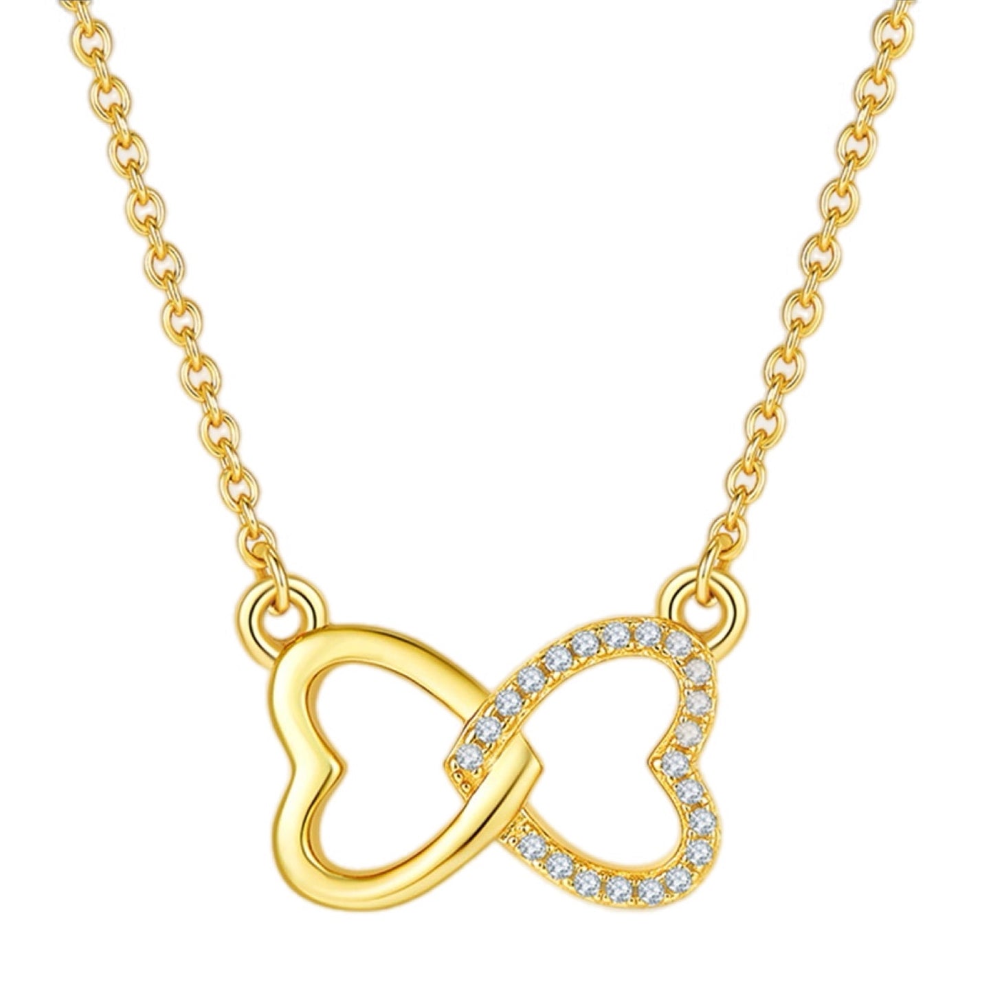 Radiant Heartstrings Moissanite Bow Necklace