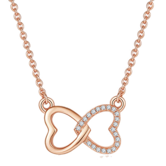 Radiant Heartstrings Moissanite Bow Necklace