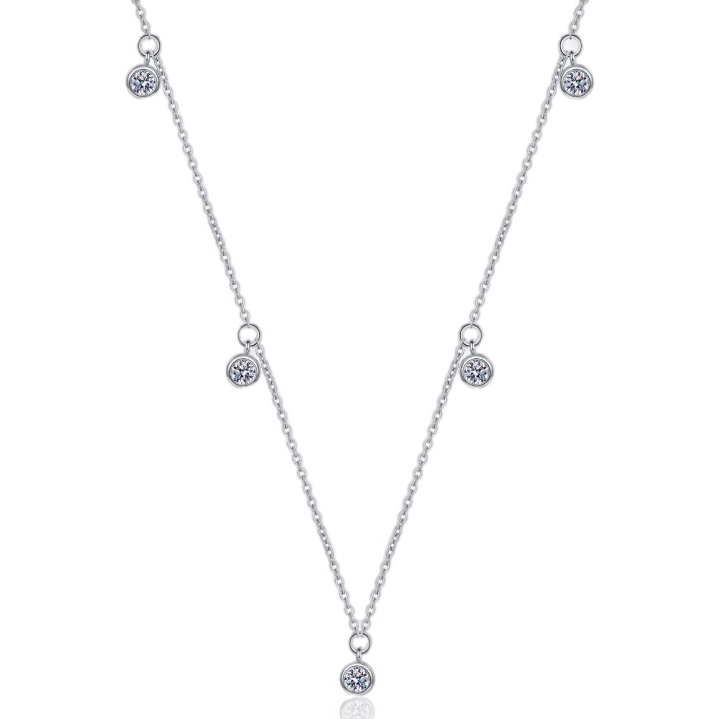 Moissanite Droplets Y-Necklace