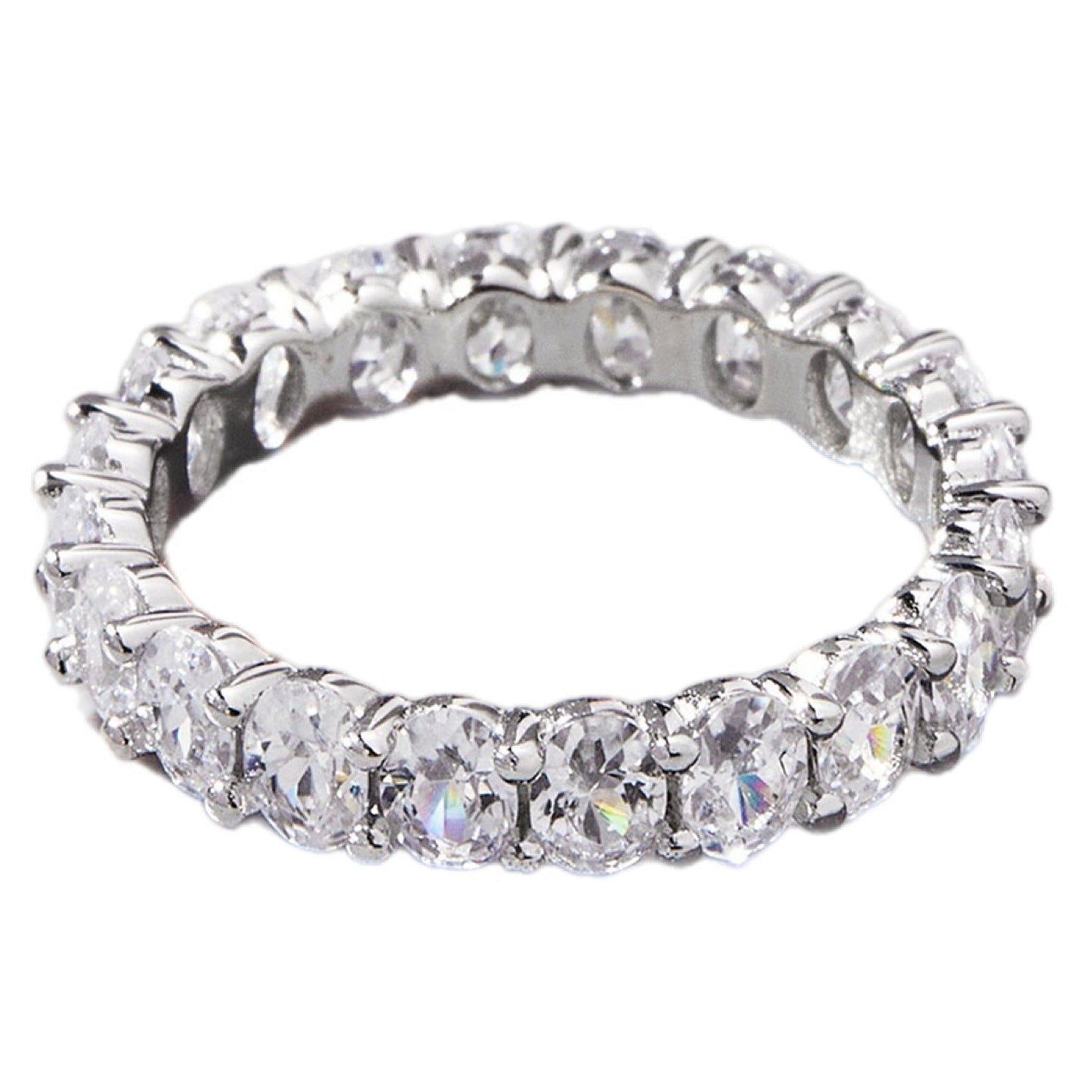 Sterling Zirconia Eternity Band