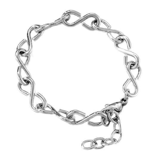 Stainless Steel Figure 8 Chain Link Bracelet