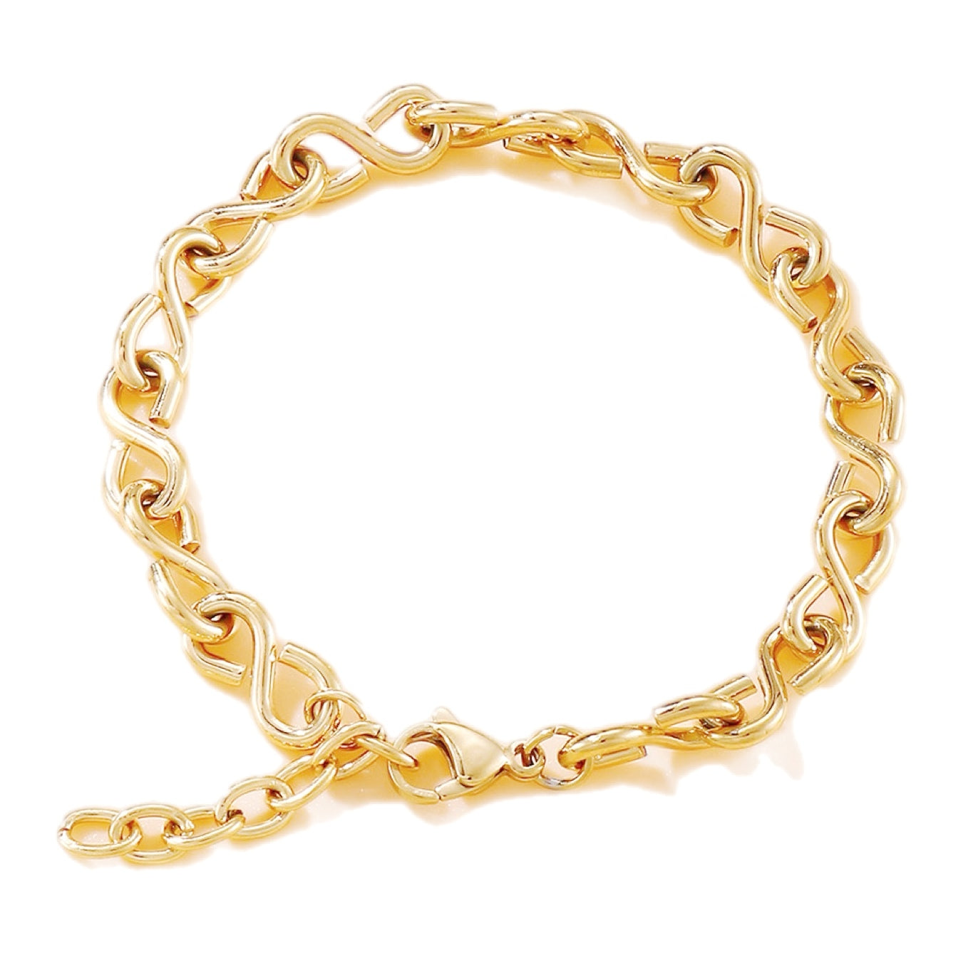 Stainless Steel Figure 8 Chain Link Bracelet