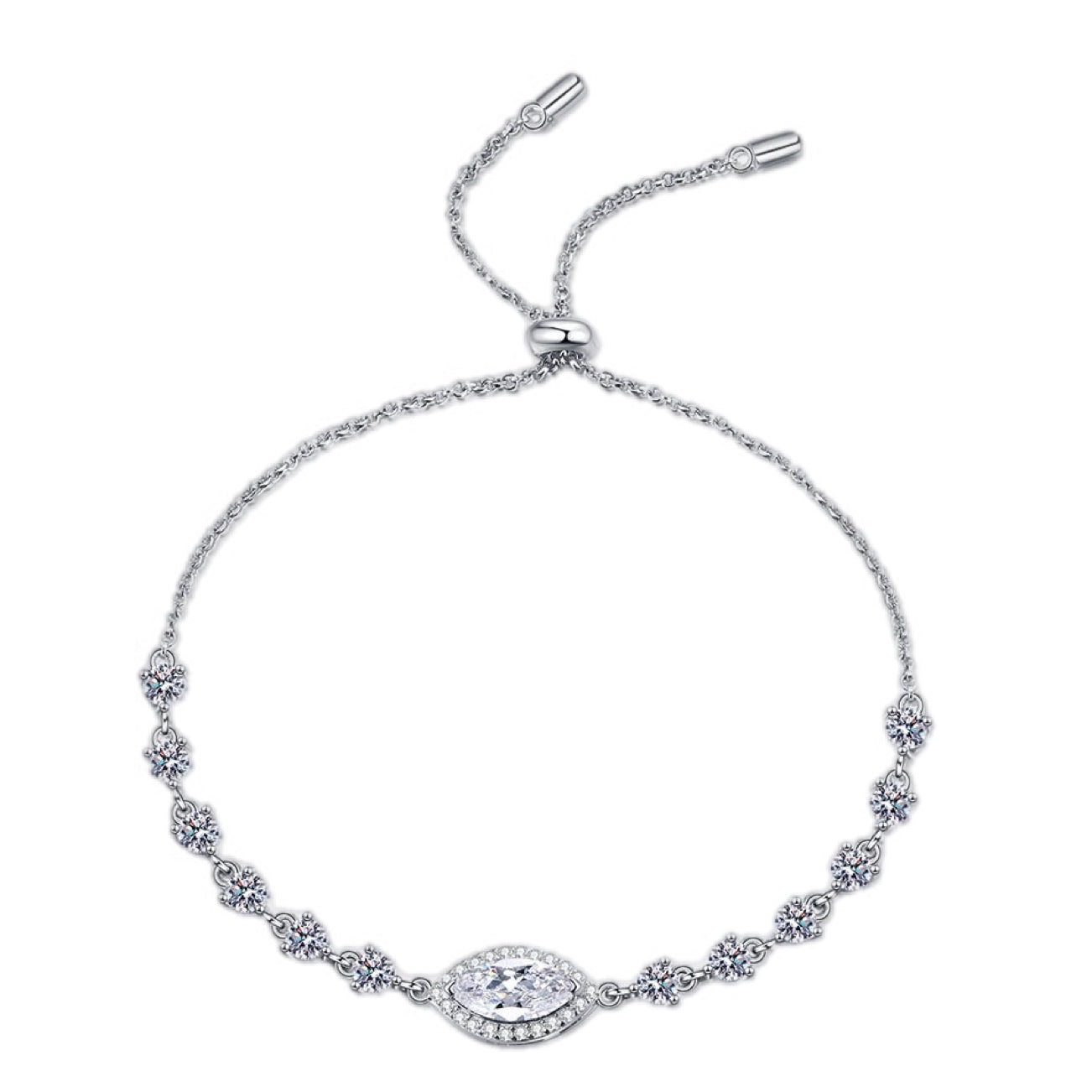 1 Carat Moissanite Sparkle Adjustable Bracelet