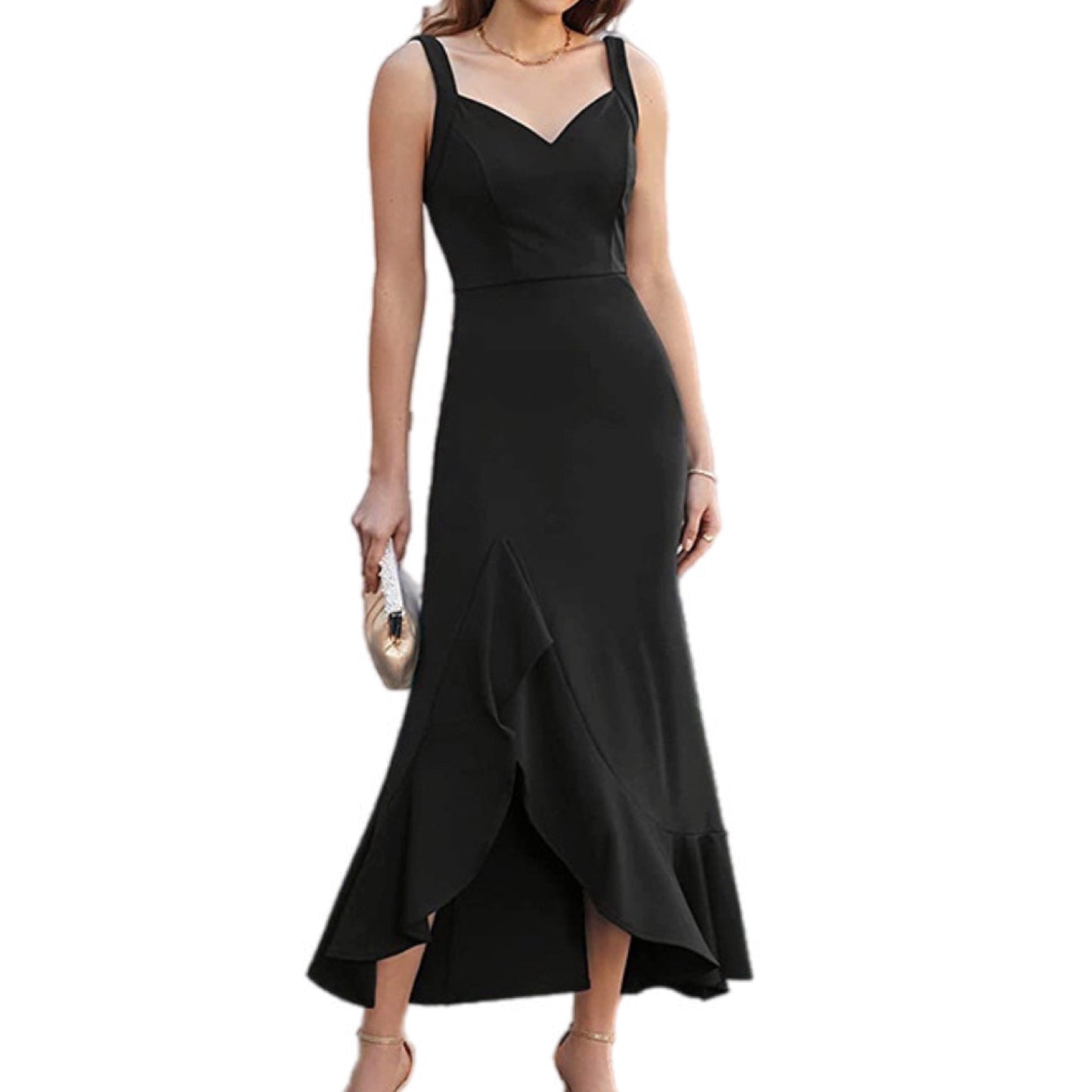 Asymmetrical Hem Cocktail Dress