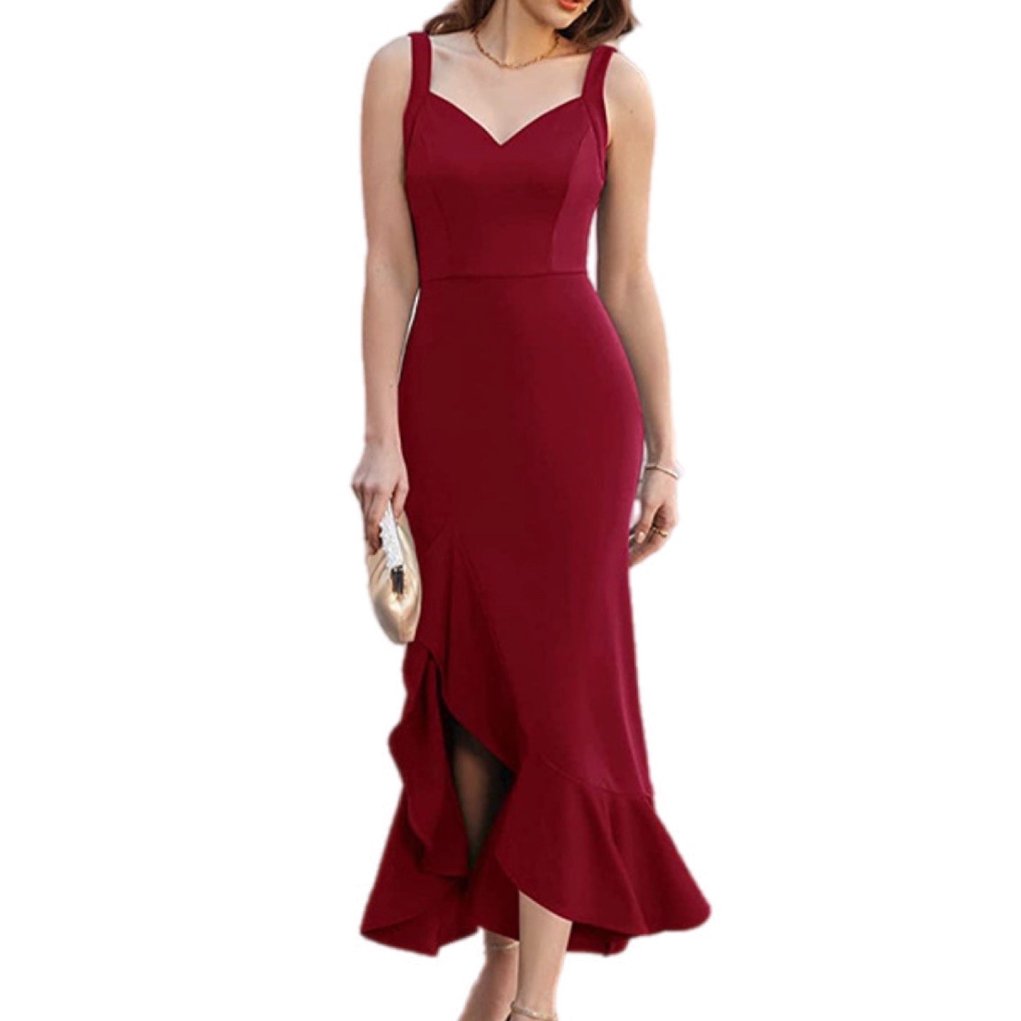 Asymmetrical Hem Cocktail Dress