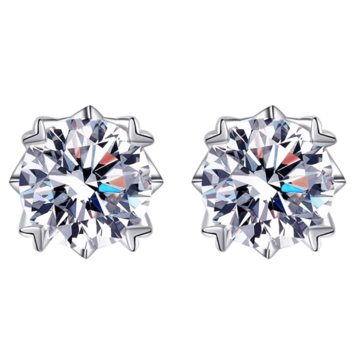 Radiant Starlight Moissanite Stud Earrings