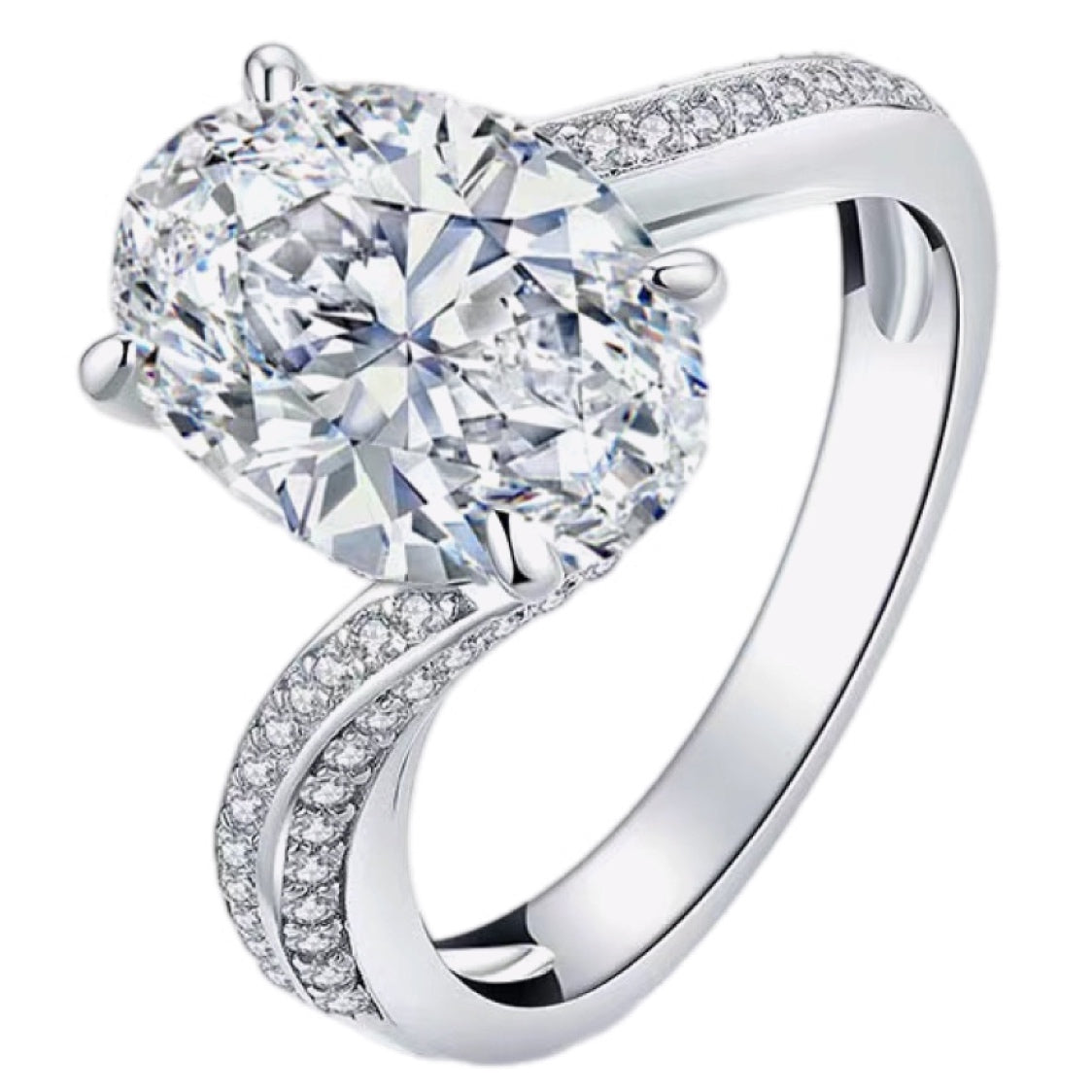 Celestial Embrace 3 Carat Moissanite Ring