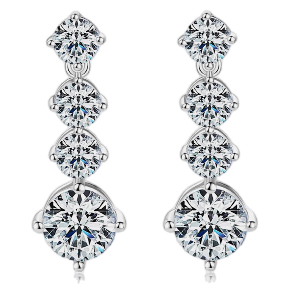 Cascading Starlight Moissanite Earrings