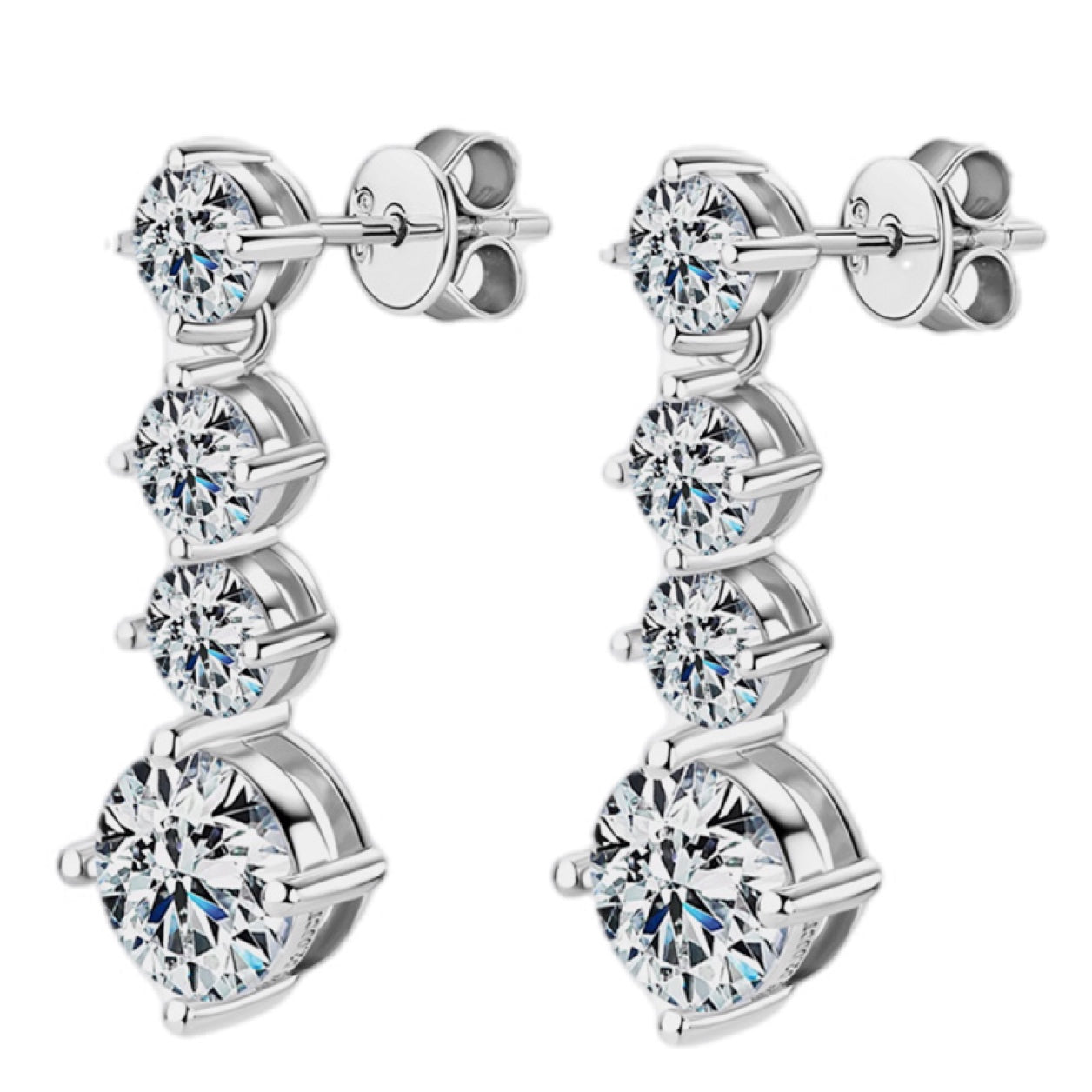 Cascading Starlight Moissanite Earrings