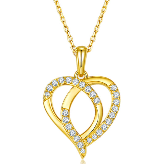 Eternal Sparkle Moissanite Heart Necklace