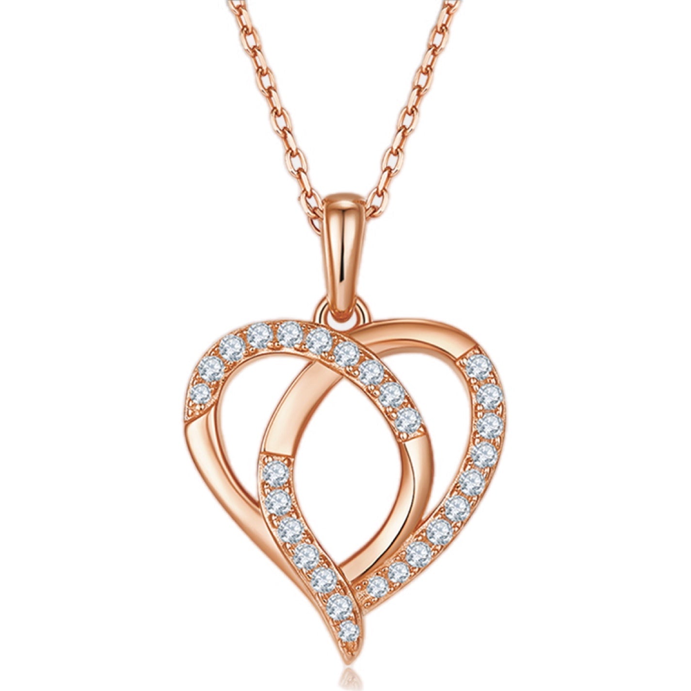 Eternal Sparkle Moissanite Heart Necklace