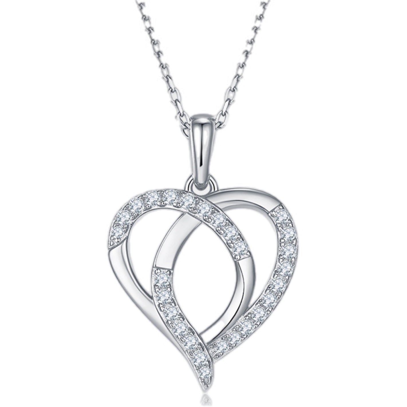 Eternal Sparkle Moissanite Heart Necklace