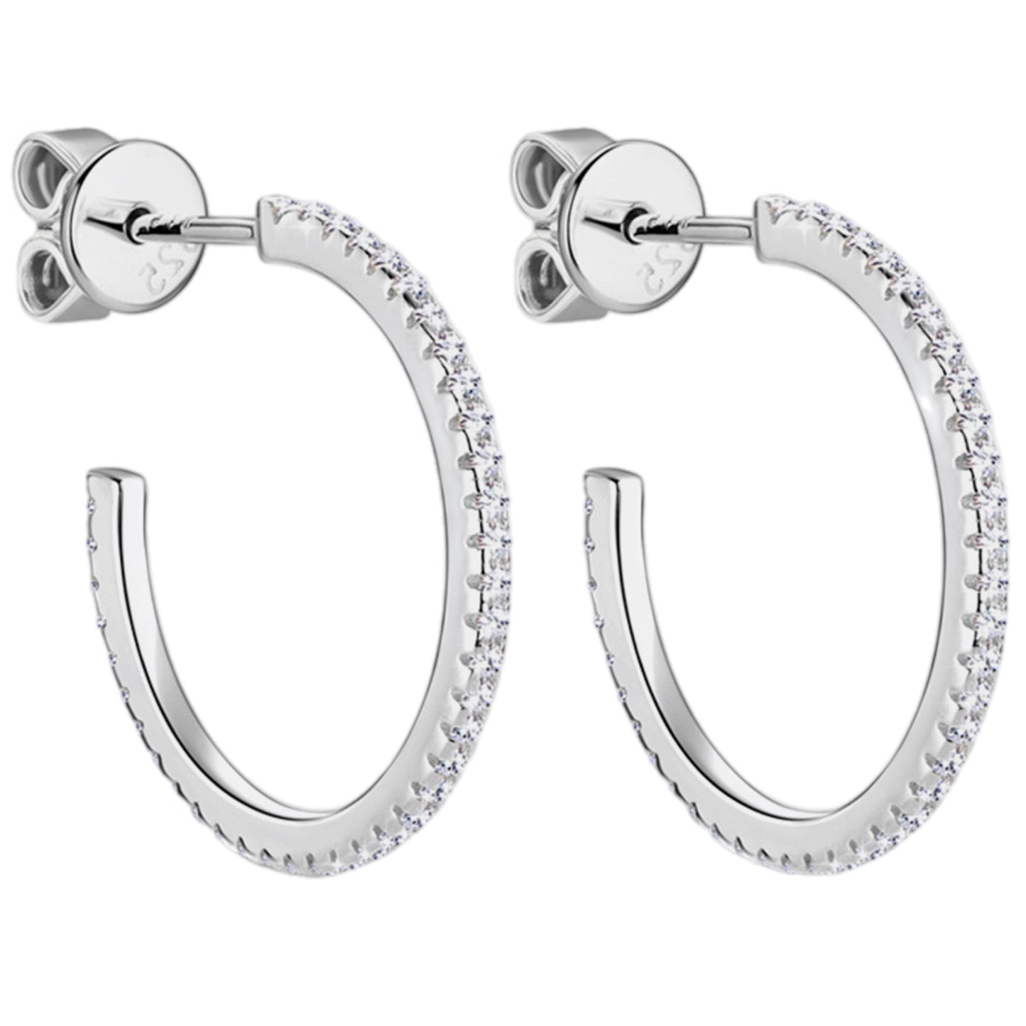 Luminous Arc Moissanite C-Hoop Earrings