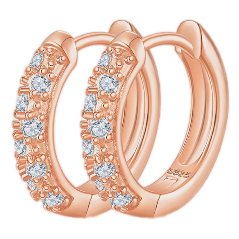 Luminous Moissanite Huggie Hoops